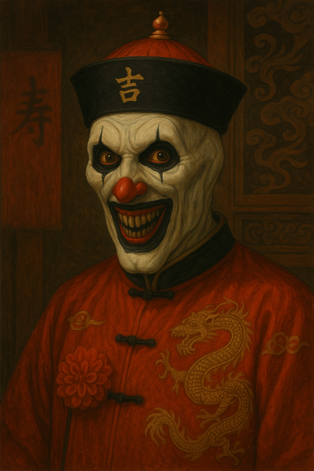Chinese Art the Clown Blank Meme Template