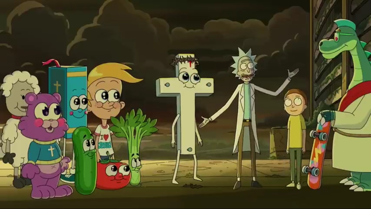 Rick morty jesus Blank Meme Template