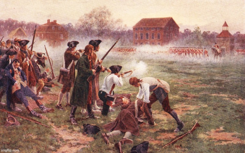 First Battle on the Revolutionary War | image tagged in first battle on the revolutionary war | made w/ Imgflip meme maker