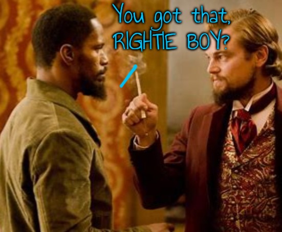 Panties in a knot | You got that, RIGHTIE BOY? | image tagged in panties in a knot | made w/ Imgflip meme maker