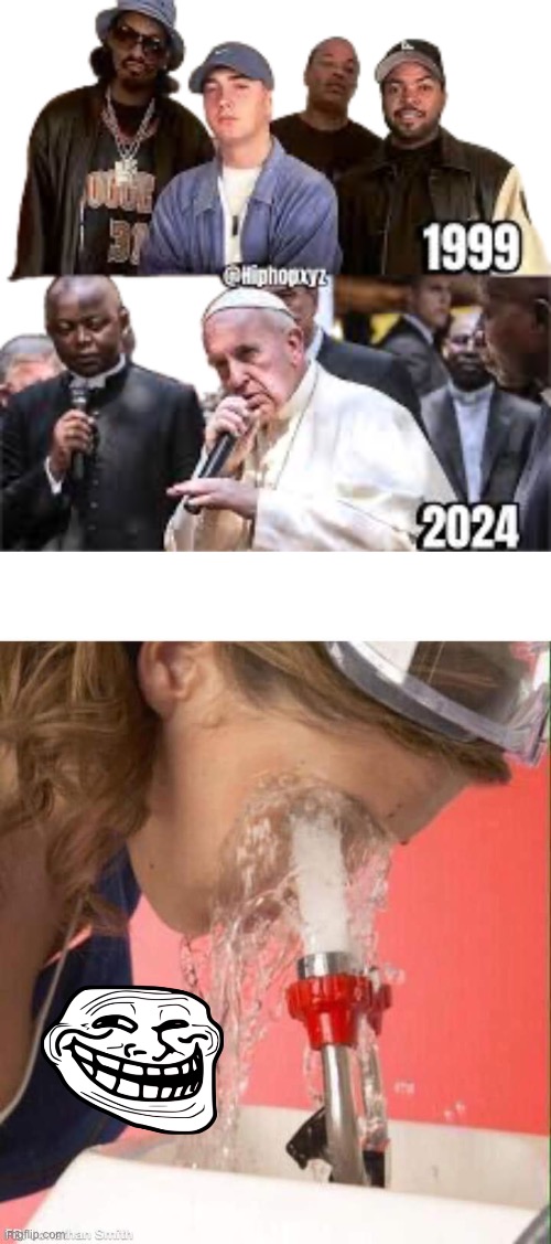 Stop mocking the pope | image tagged in washing eyeballs,wtf | made w/ Imgflip meme maker