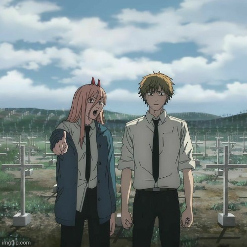 Denji and Power | image tagged in denji and power | made w/ Imgflip meme maker