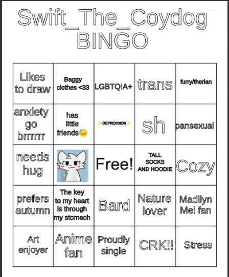 High Quality Swift_The_Coydog Bingo Blank Meme Template