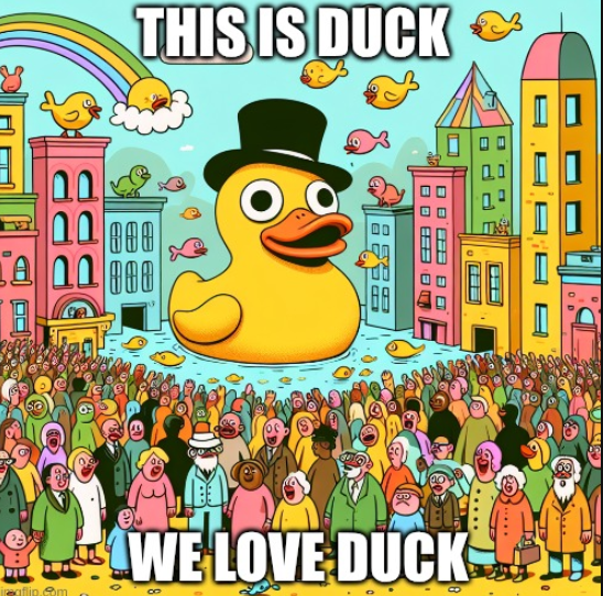 we love duck Blank Meme Template