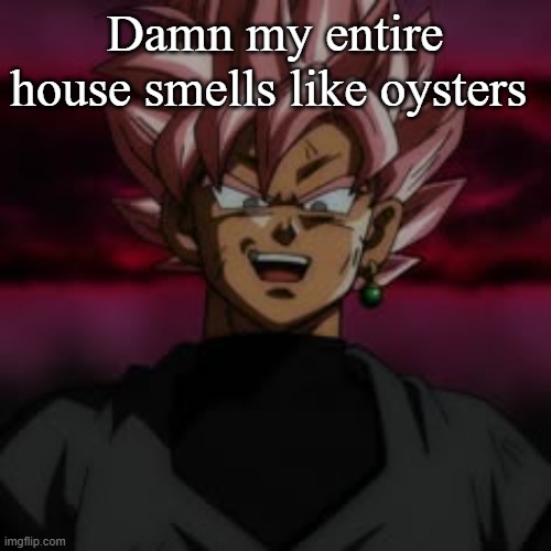 SSJR Black | Damn my entire house smells like oysters | image tagged in ssjr black | made w/ Imgflip meme maker