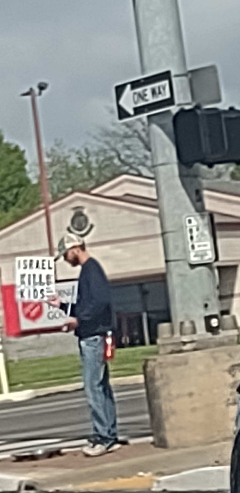 Misguided protester Blank Meme Template