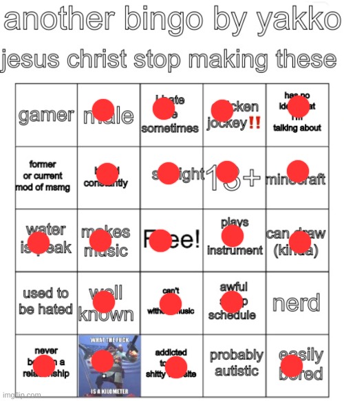 how do I go from 6 bingos on the last one to like 1 on this one fix your bingos bro | image tagged in yakko bingo v7 | made w/ Imgflip meme maker