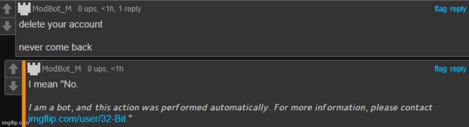rare modbot mistake | image tagged in hi | made w/ Imgflip meme maker