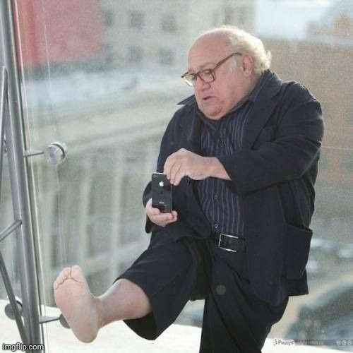 MSMG users for no reason: | image tagged in danny devito | made w/ Imgflip meme maker