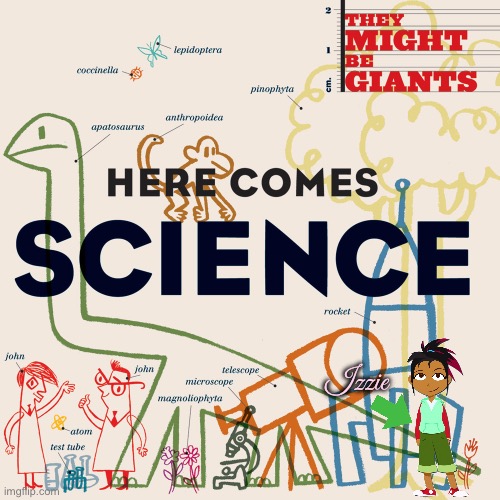 Here Comes Science - *TMBG | Izzie | image tagged in music,science,pbs,pbs kids,reality tv,girl | made w/ Imgflip meme maker
