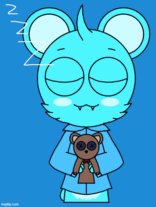 drew a picture of sky sleeping cuz why the hell not | image tagged in sprunki,sky,teddy bear,cute,fan art,bear | made w/ Imgflip meme maker