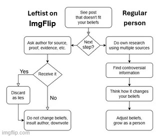 The leftists and regular people are not the same | ImgFlip | image tagged in biased leftists,not the same as regular people | made w/ Imgflip meme maker