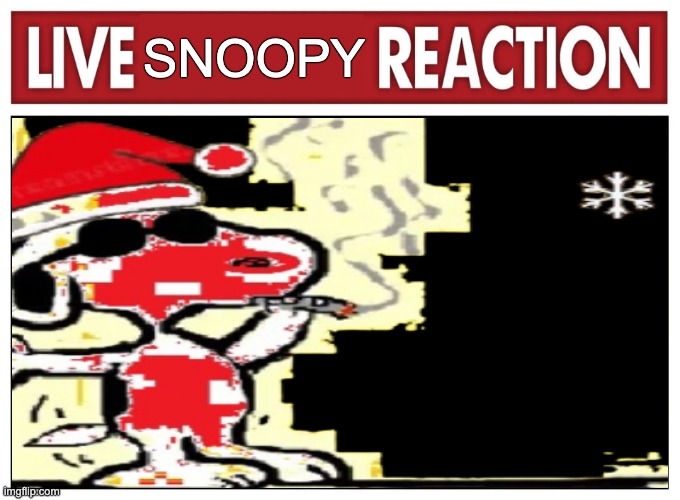 Live reaction | SNOOPY | image tagged in live reaction | made w/ Imgflip meme maker