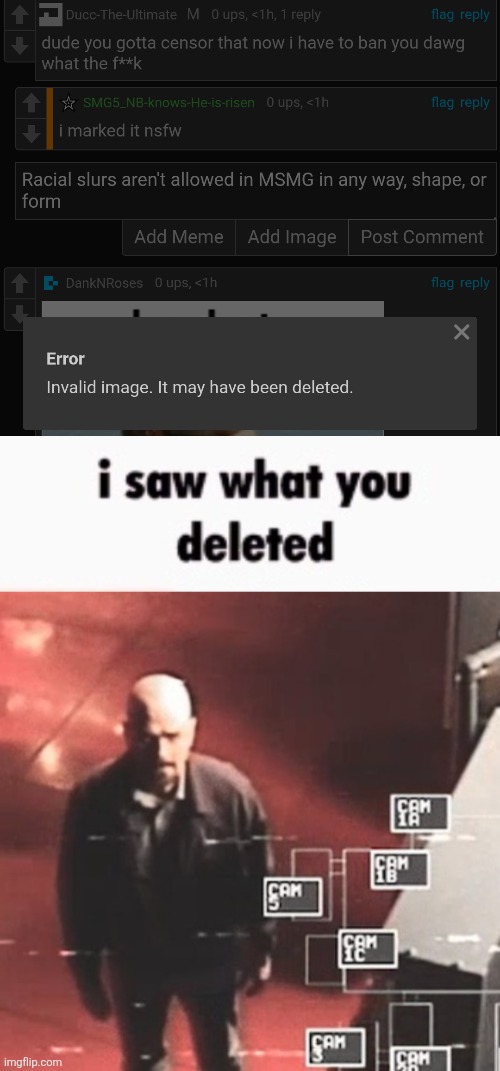 image tagged in i saw what you deleted | made w/ Imgflip meme maker