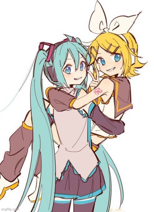 Why am I finding so many Miku x Rin images on Pinterest | made w/ Imgflip meme maker