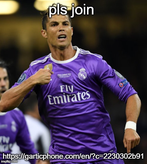 Ronaldo | pls join; https://garticphone.com/en/?c=2230302b91 | image tagged in ronaldo | made w/ Imgflip meme maker