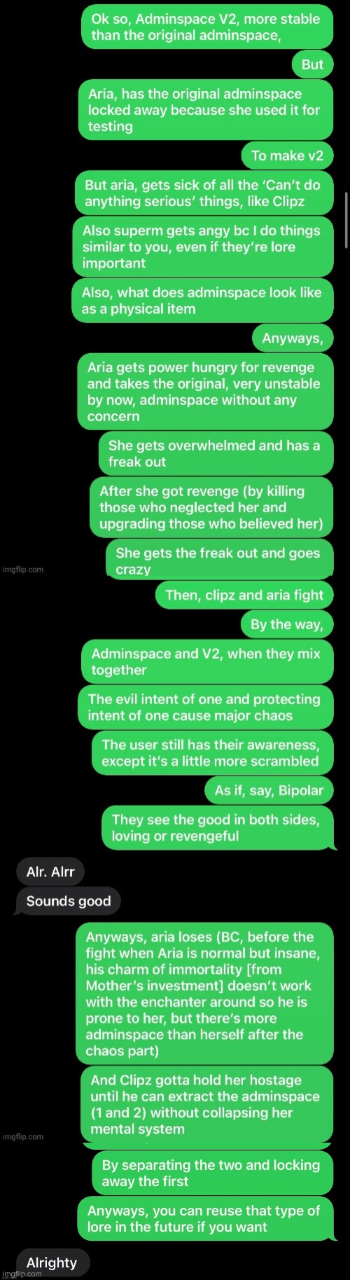 heres the base lore for an upcoming story | made w/ Imgflip meme maker
