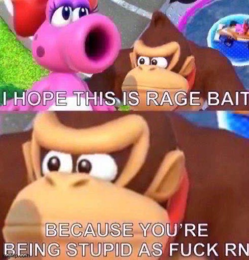 Donkey Kong I hope this is rage bait | image tagged in donkey kong i hope this is rage bait | made w/ Imgflip meme maker