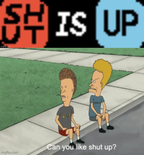 image tagged in shut is up,can you like shut up | made w/ Imgflip meme maker