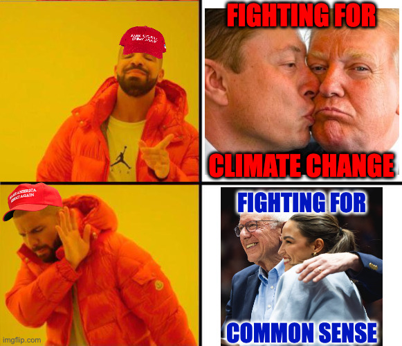 Would you prefer Harris or Bernie in 2028? | FIGHTING FOR
 
 
 
 
CLIMATE CHANGE; FIGHTING FOR
 
 
 
 
COMMON SENSE | image tagged in drake yes no reverse,memes,climate change,common sense | made w/ Imgflip meme maker