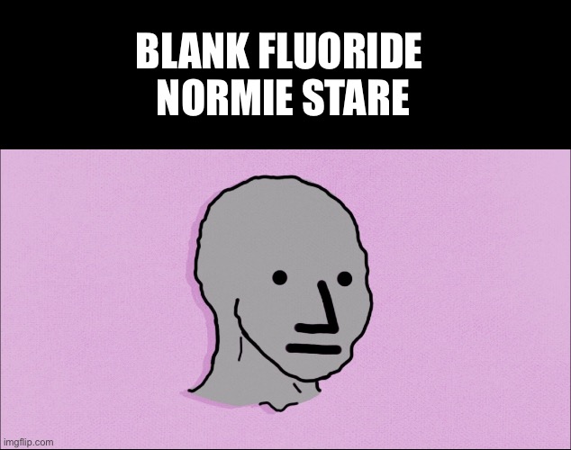 Normie | BLANK FLUORIDE 
NORMIE STARE | image tagged in memes | made w/ Imgflip meme maker