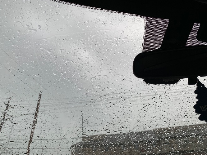 Nothing beats having breakfast in your car in a thunderstorm | made w/ Imgflip meme maker