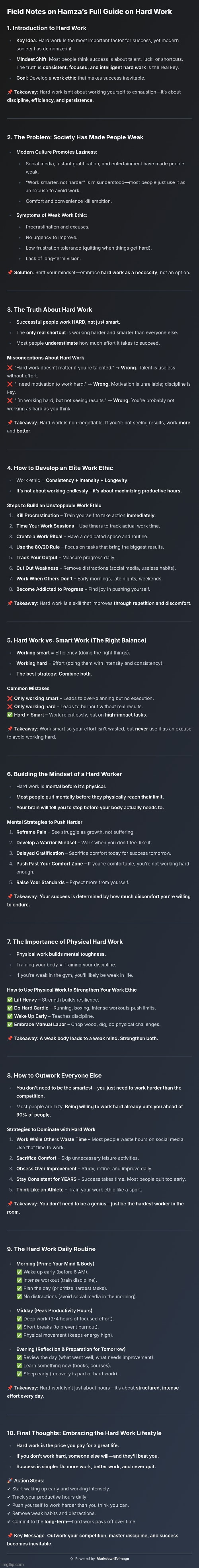 Hamza - Hard Work :> | image tagged in simothefinlandized,hamza,infographic,tutorial,deep work | made w/ Imgflip meme maker