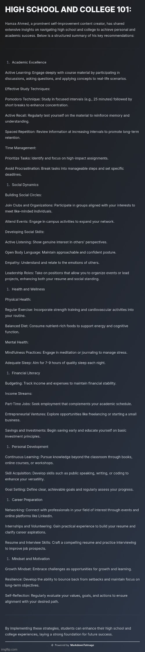 Hamza - High School & College :> | image tagged in simothefinlandized,hamza,infographic,tutorial,high school,college | made w/ Imgflip meme maker