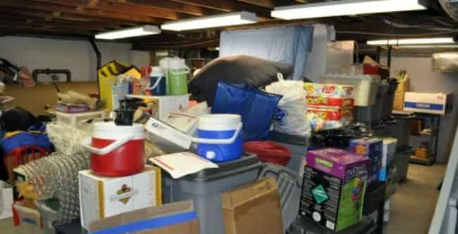 Cluttered Basement Blank Meme Template