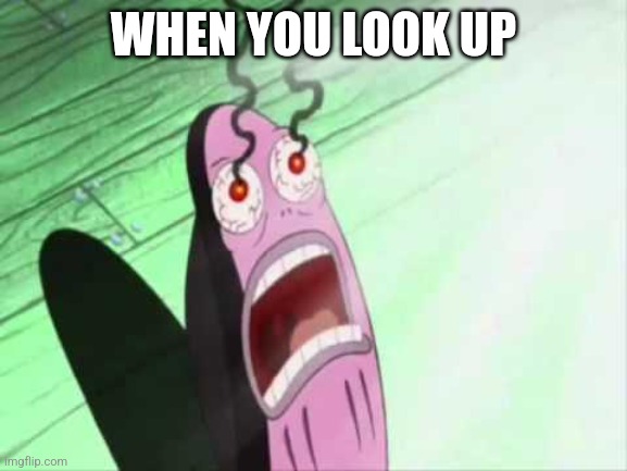 WHEN YOU LOOK UP | image tagged in my eyes | made w/ Imgflip meme maker