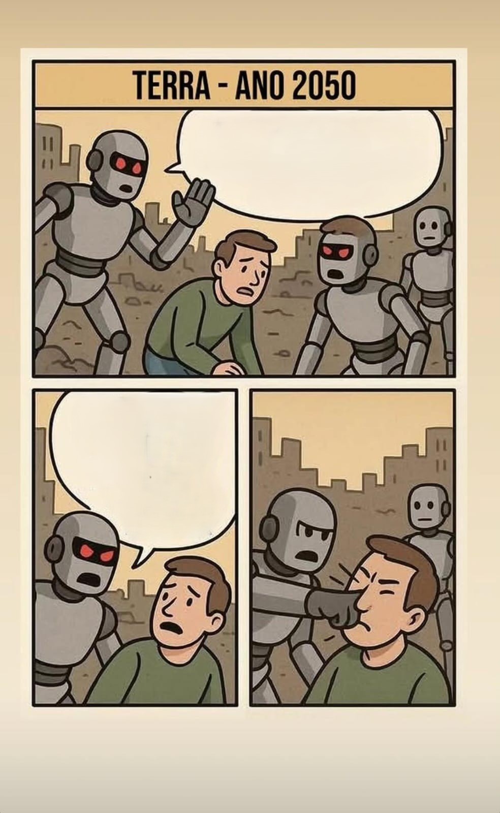 World Year 2050 AI Blank Meme Template