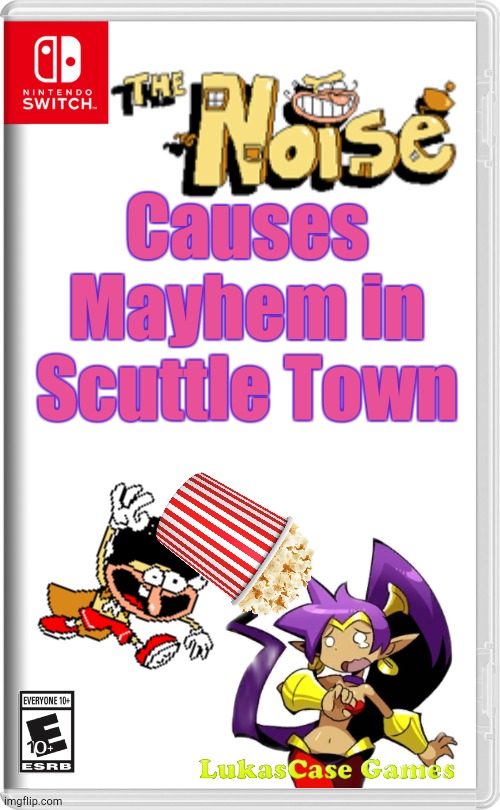 Noise Does a Little Trolling | Causes Mayhem in Scuttle Town | image tagged in nintendo switch | made w/ Imgflip meme maker