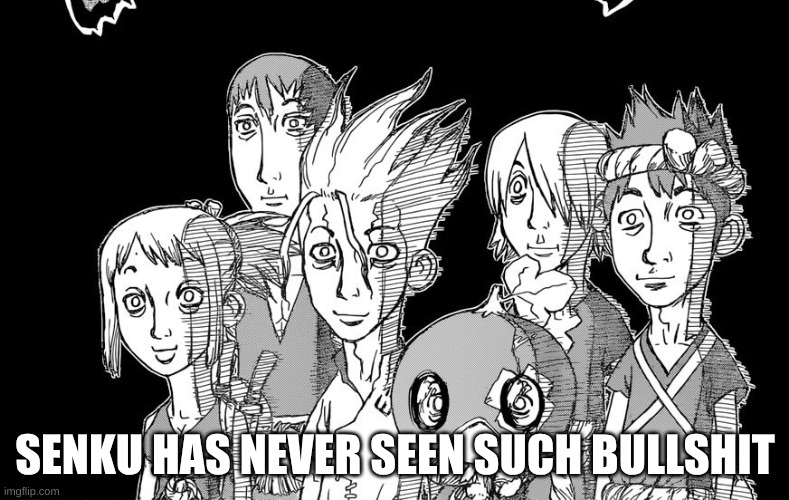 senku has never seen such bullshit before Blank Meme Template