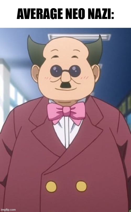 nazism is only popular among the lowest of incels | AVERAGE NEO NAZI: | image tagged in neo-nazis,incel,to love ru,cringe,nazis,anime | made w/ Imgflip meme maker