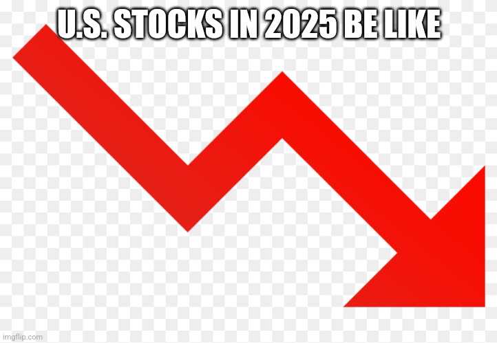 ??? | U.S. STOCKS IN 2025 BE LIKE | image tagged in chart goin down | made w/ Imgflip meme maker
