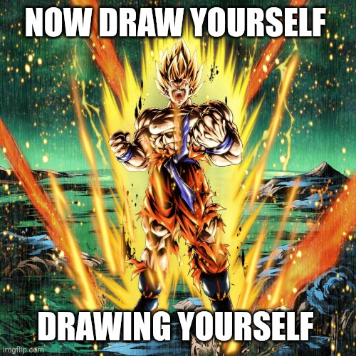 Now draw her | NOW DRAW YOURSELF DRAWING YOURSELF | image tagged in now draw her | made w/ Imgflip meme maker