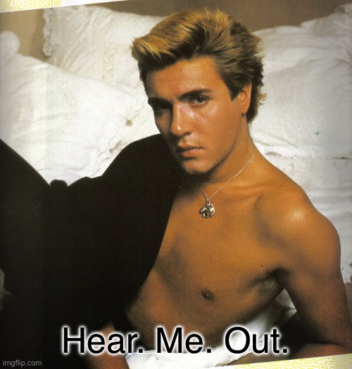 Hear me out it isn’t one of Nat’s things | Hear. Me. Out. | image tagged in simon le bon | made w/ Imgflip meme maker