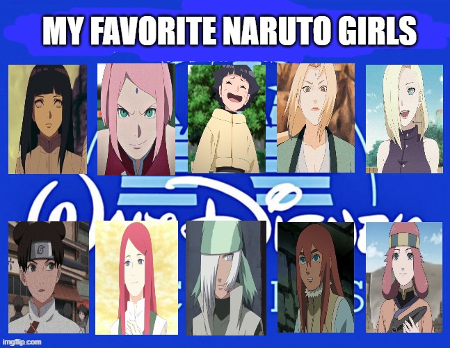 favorite naruto girls Blank Meme Template