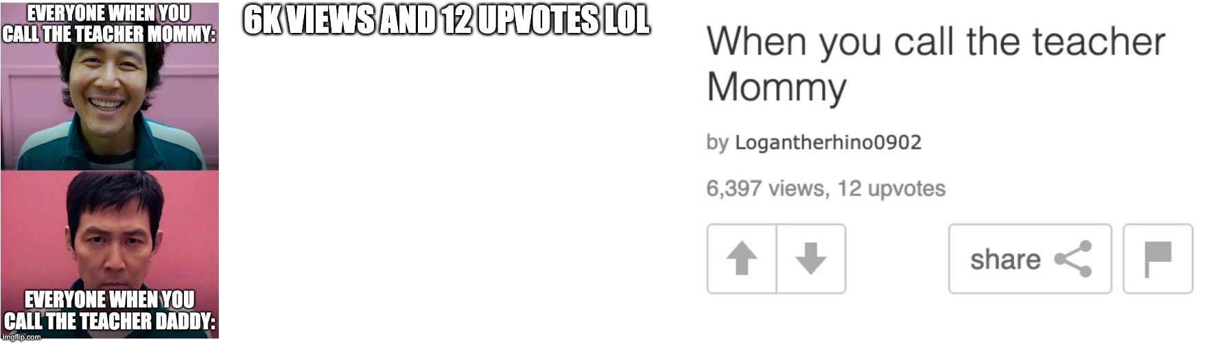 bro no one upvotes anything lol (also im not reposting, just trying to make a point) | 6K VIEWS AND 12 UPVOTES LOL | image tagged in upvote | made w/ Imgflip meme maker