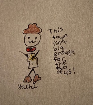 :3 stickman sheriff edition (Thanks Yachi) Blank Meme Template