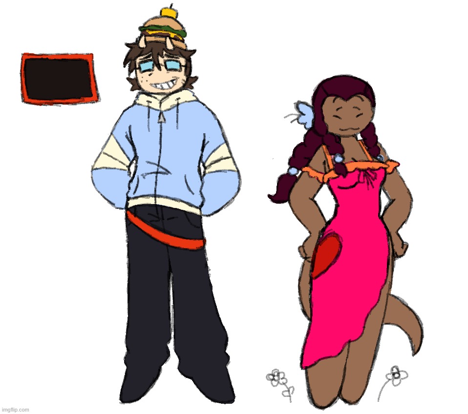 Rare post from me bleh youg 007n7 and Cece | image tagged in roblox | made w/ Imgflip meme maker