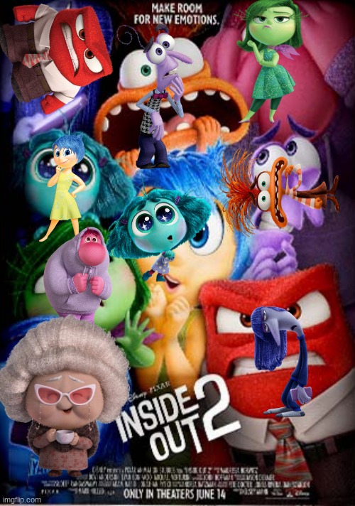 Inside Out 2 poster but swapped | image tagged in inside out 2 poster | made w/ Imgflip meme maker