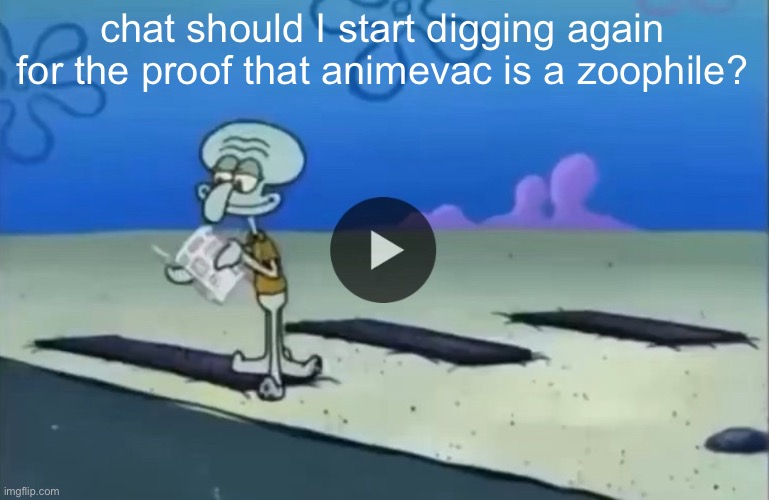 mood | chat should I start digging again for the proof that animevac is a zoophile? | image tagged in mood | made w/ Imgflip meme maker