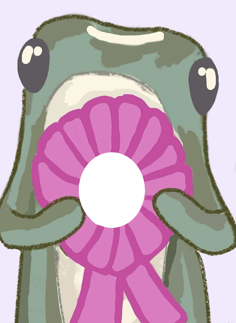 Cute Frog Award Giving Blank Meme Template
