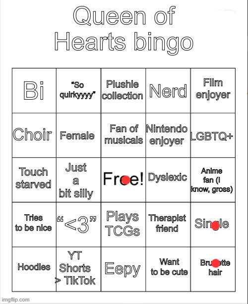 bungle | image tagged in queen of hearts bingo | made w/ Imgflip meme maker
