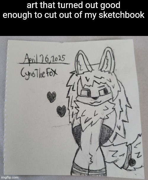 art that turned out good enough to cut out of my sketchbook | made w/ Imgflip meme maker