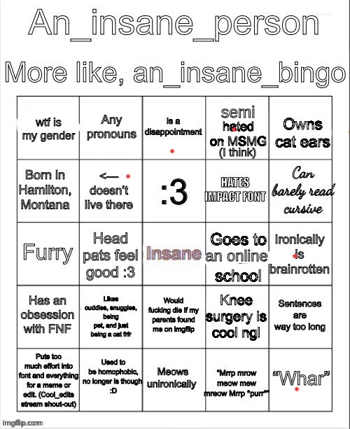 did cheeks on this lol | image tagged in an insane bingo april 2025 | made w/ Imgflip meme maker