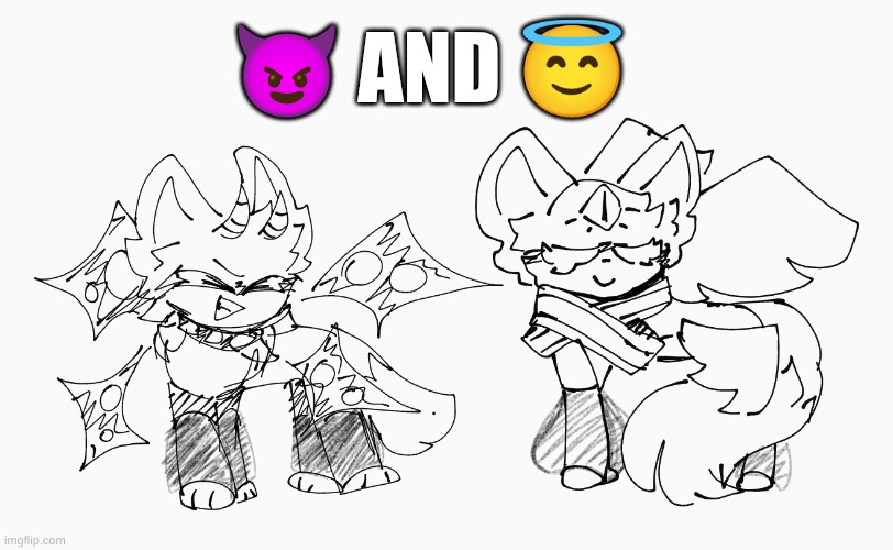 Tell me which emoji is next to become into a eevee >:3 | 😈 AND 😇 | made w/ Imgflip meme maker