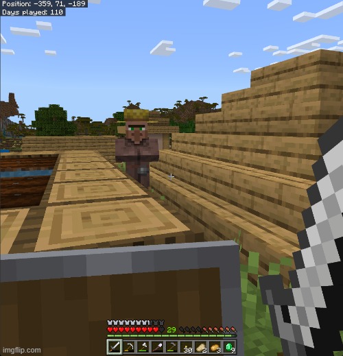 Villager Staring | image tagged in villager staring | made w/ Imgflip meme maker