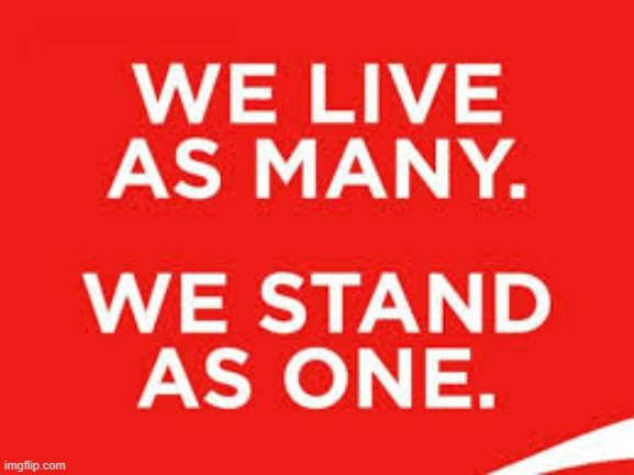 We live as many. We stand as one. | image tagged in fun,protesters,political,politically correct,funny | made w/ Imgflip meme maker